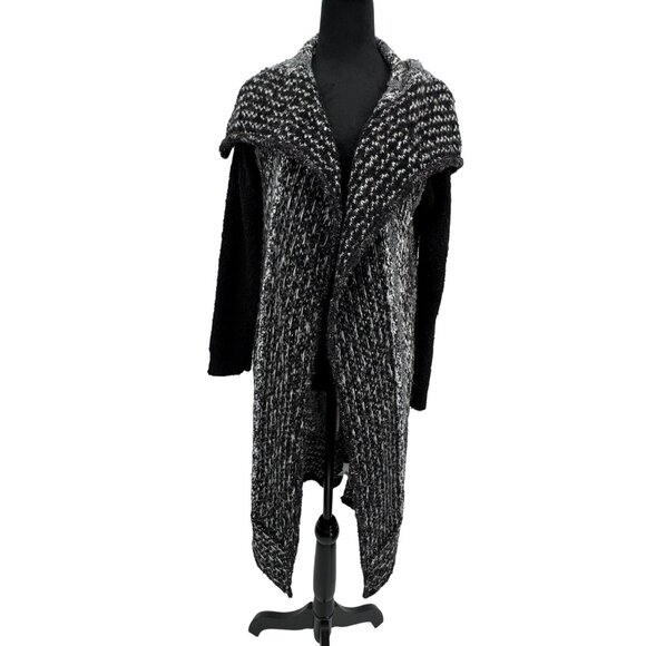 Coldwater Creek Long Cardigan Sweater Women S Shawl Collar Waterfall Chunky Knit - Picture 3 of 7